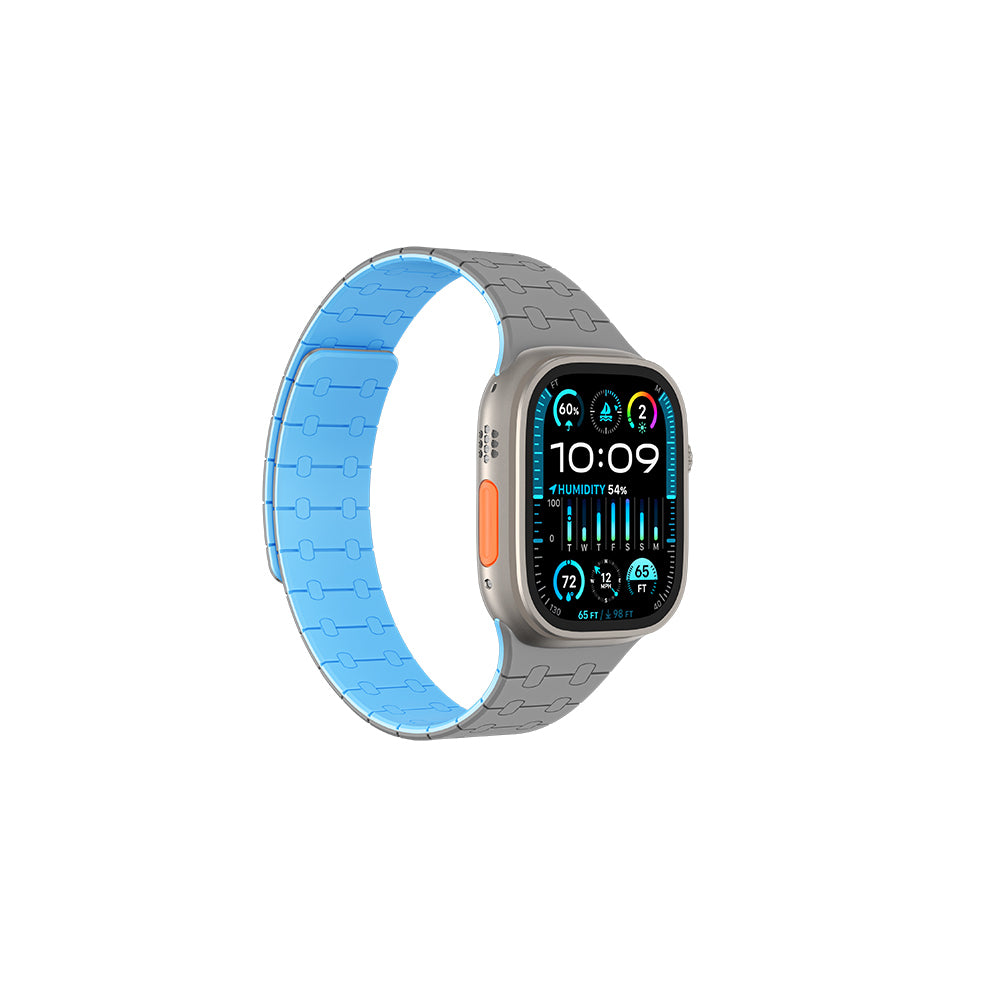 Amazingthing Smoothie Apple Watch 49mm Sport Magnetik Tak Çıkar Silikon Strap Kayış - 1 Amazingthing Smoothie Apple Watch 49mm Sport Magnetik Tak Çıkar Silikon Strap Kayış - 1